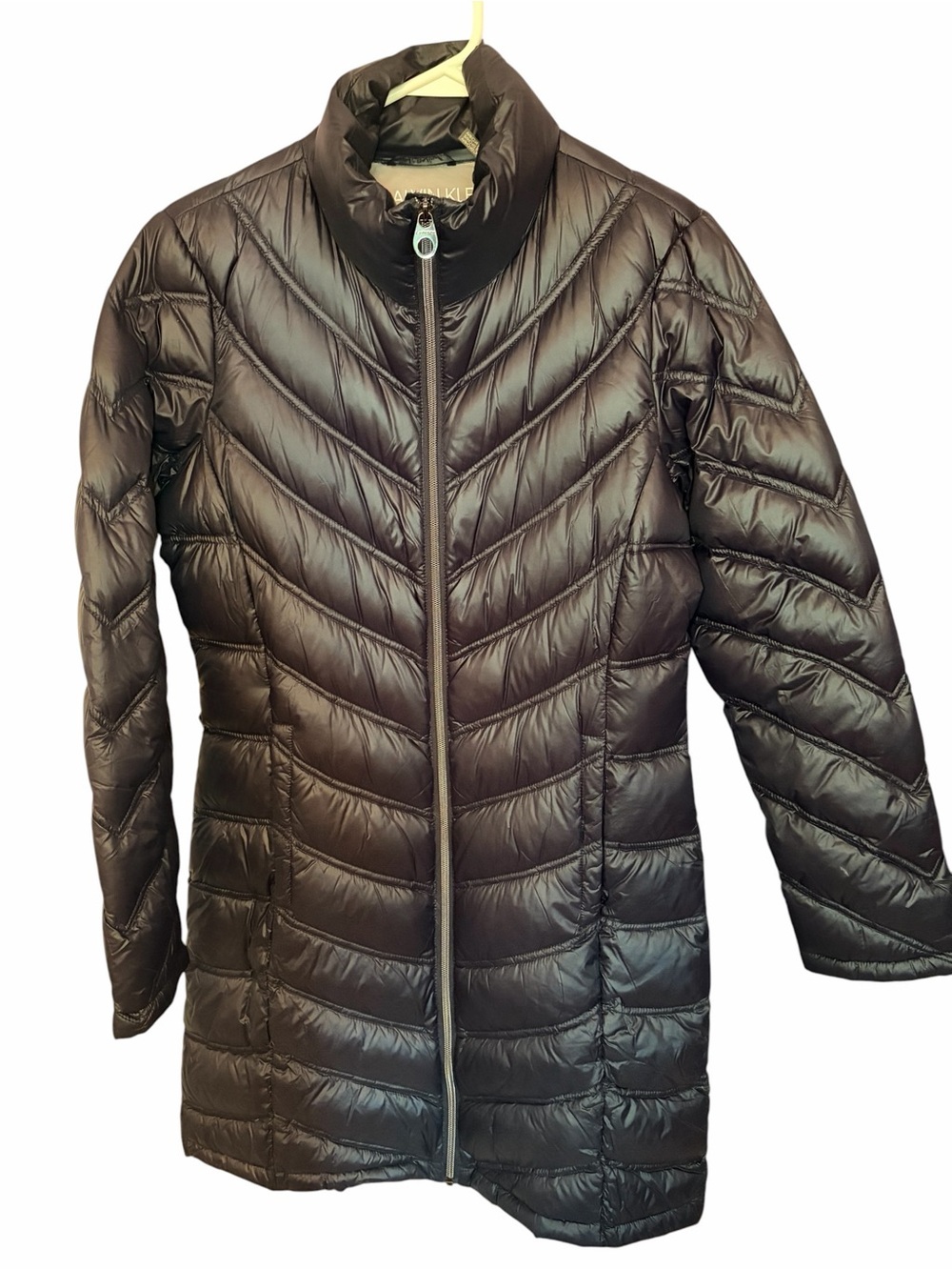 Calvin Klein Black Long Quilted Puffer Coat